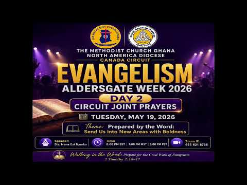 Video Thumbnail for sermon: 2026 evangelism/aldersgate weeek-day 2